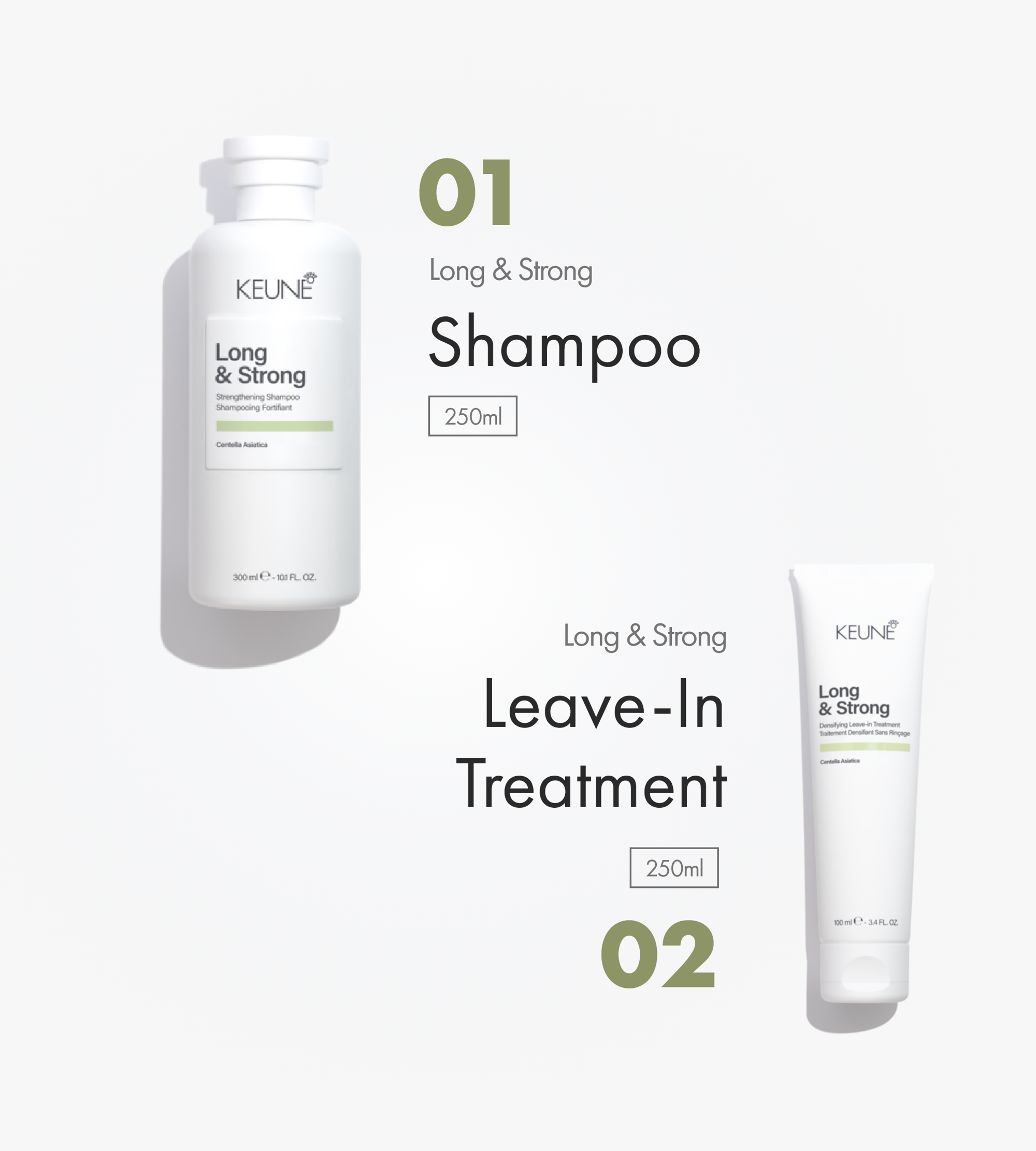 Hair care set and hair care products for strong hair