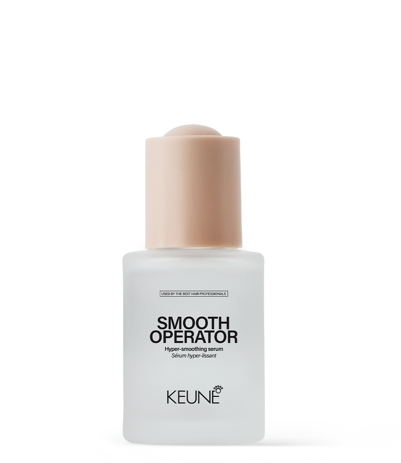 Achieve perfect hair with Keune Smooth Operator Hyper-Smoothing Serum. This weightless hair serum combats frizz and nourishes strands.